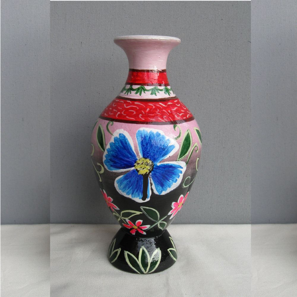 Hand Painted Flower Vases Of Terracotta – Art Home